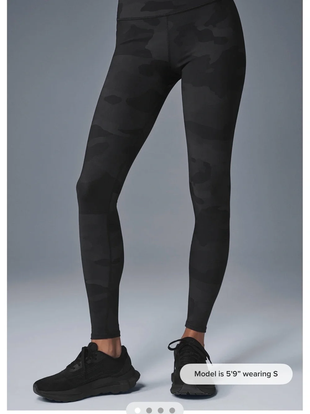 Alo Yoga Camo High Waist Vapor Leggings - Size Medium - black & grey Camo